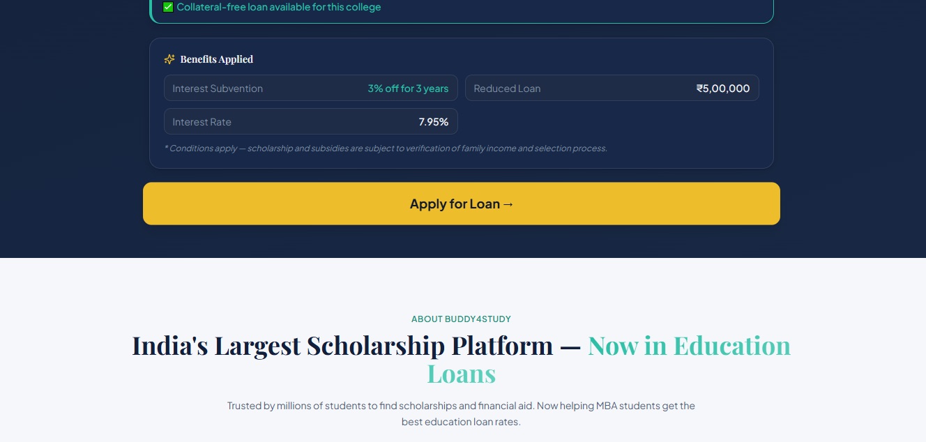 Buddy4Study MBA Education Loan – Types, Benefits, Application