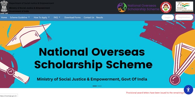 National Overseas Scholarship for SC Students - Application Process