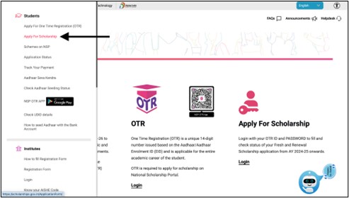 National Scholarship Portal - Apply for Scholarship
