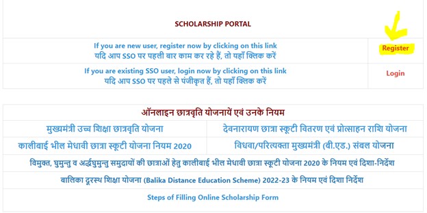 Kalibai Bheel Medhavi Chhatra Scooty Yojana - Register