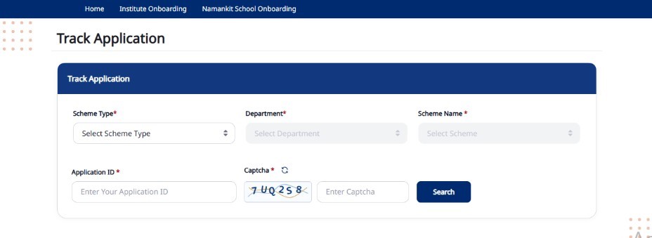 On the Track Application page