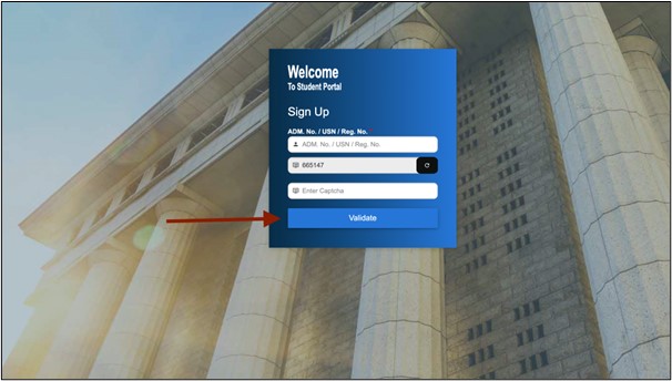 Student Portal - Validate