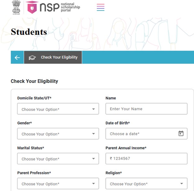 Checking NSP Scholarship Eligibility