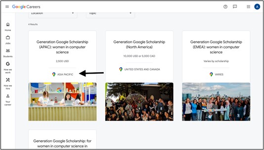 Generation Google Scholarship (APAC)