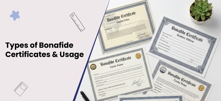 Types of Bonafide Certificate & Usage