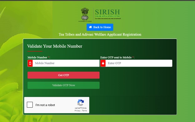 SIRISH scholarship - Validate OTP Now