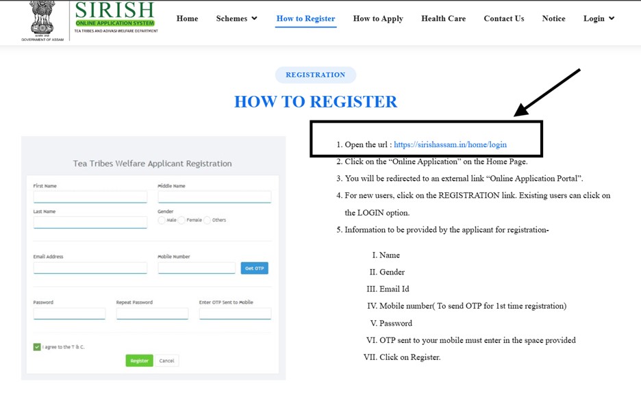 SIRISH Scholarship - How to Register