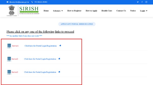 SIRISH - Choose any one of the three available servers