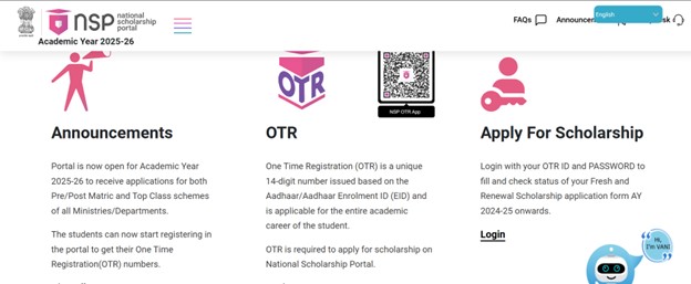 UGC Scholarships Application Process - Login