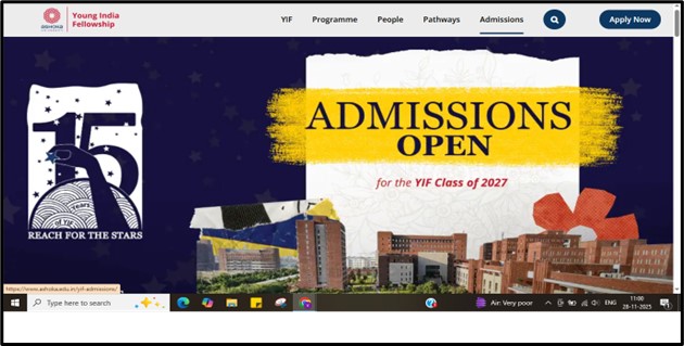 Young India Fellowship - Application Process