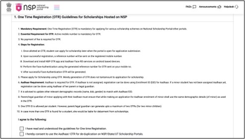 Guidelines for Registration on NSP