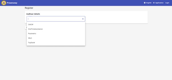 Prize Money Scholarships - Select the correct option based on your qualification