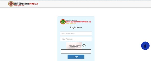 MP Scholarships - login using the valid credentials