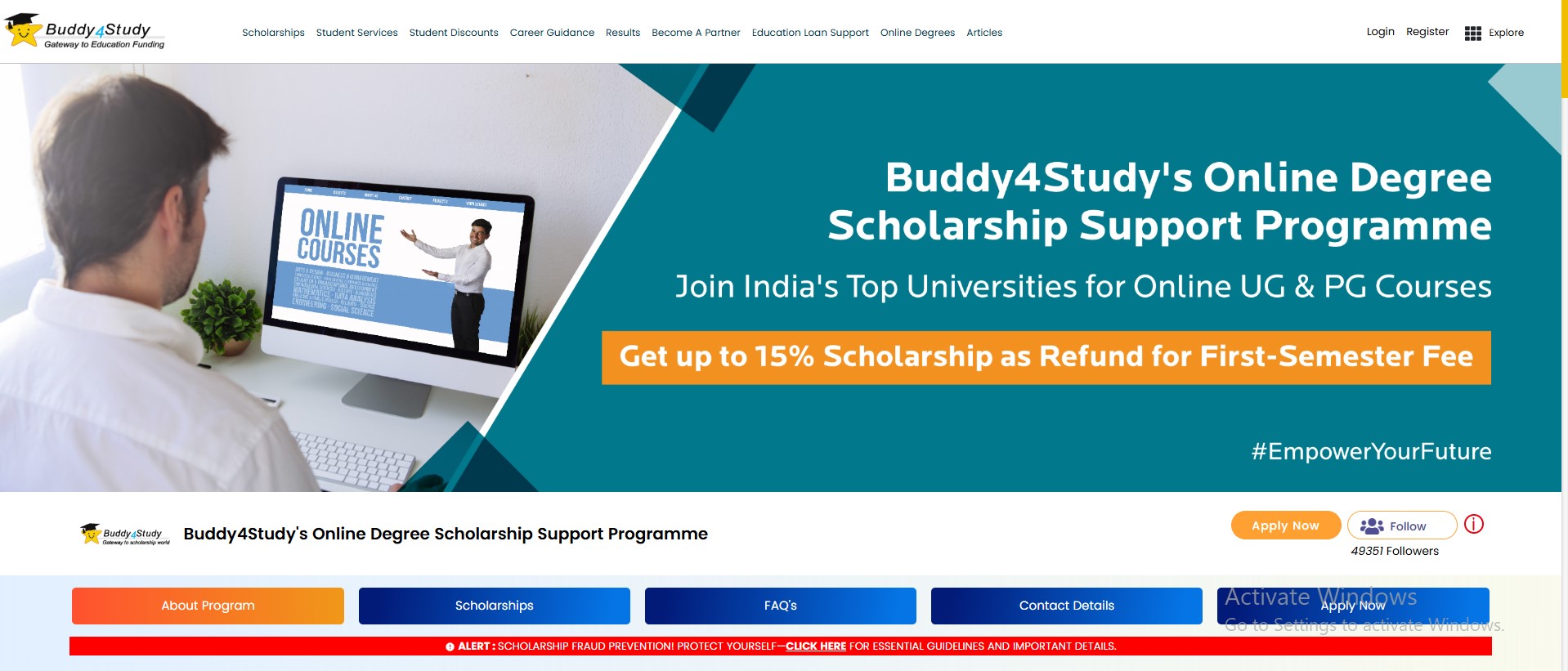 Visit Buddy4Study’s Online Degree page