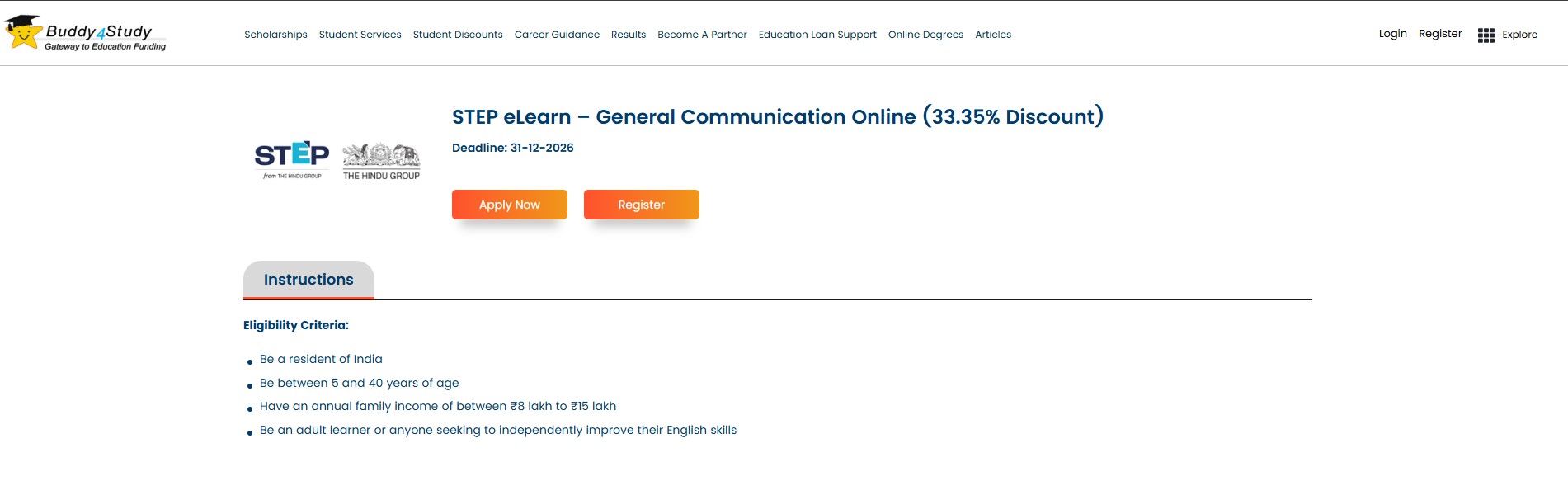 STEP eLearn Step-by-Step Process Start Application