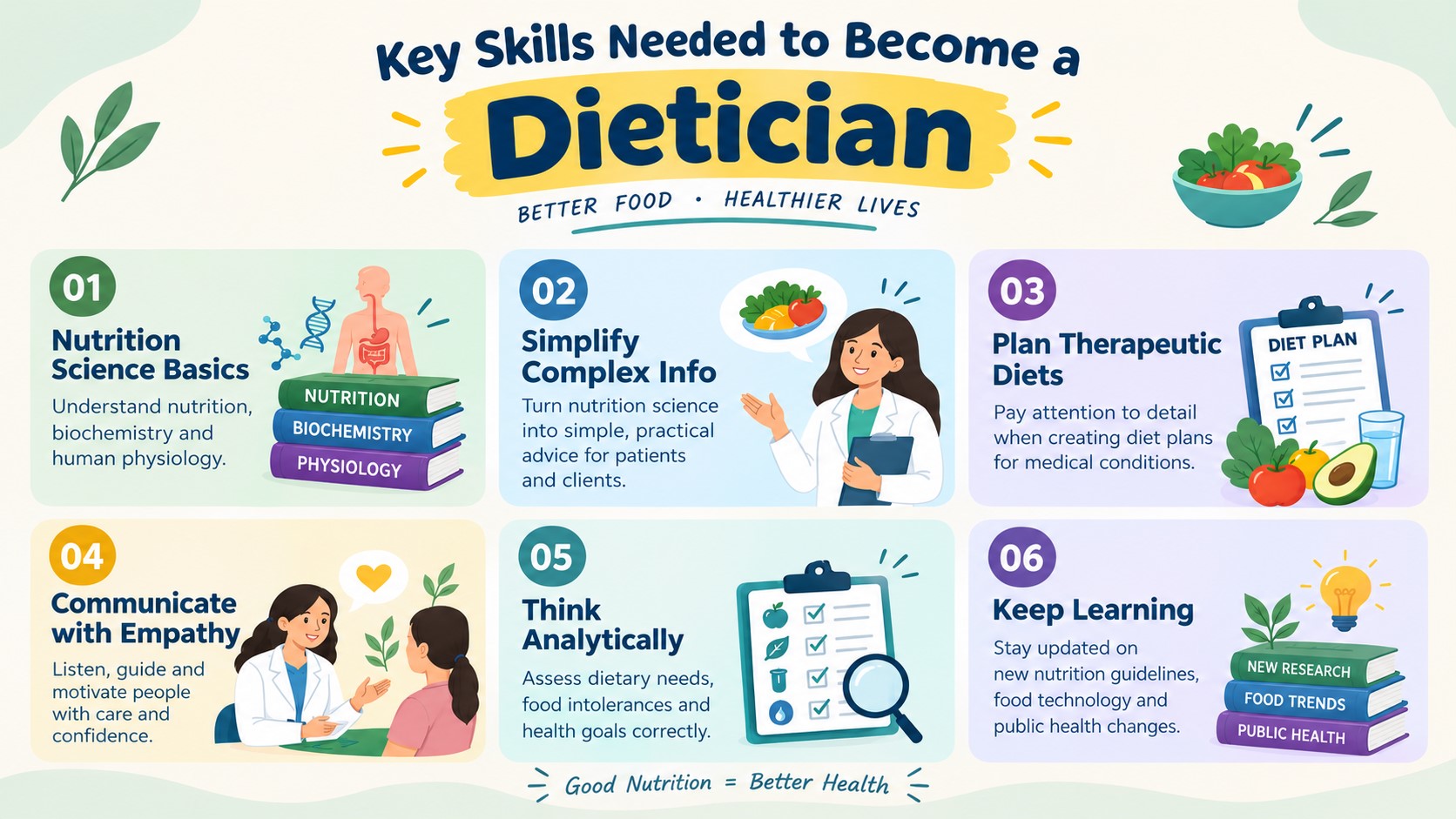 Key Skills Needed to Become a Dietician